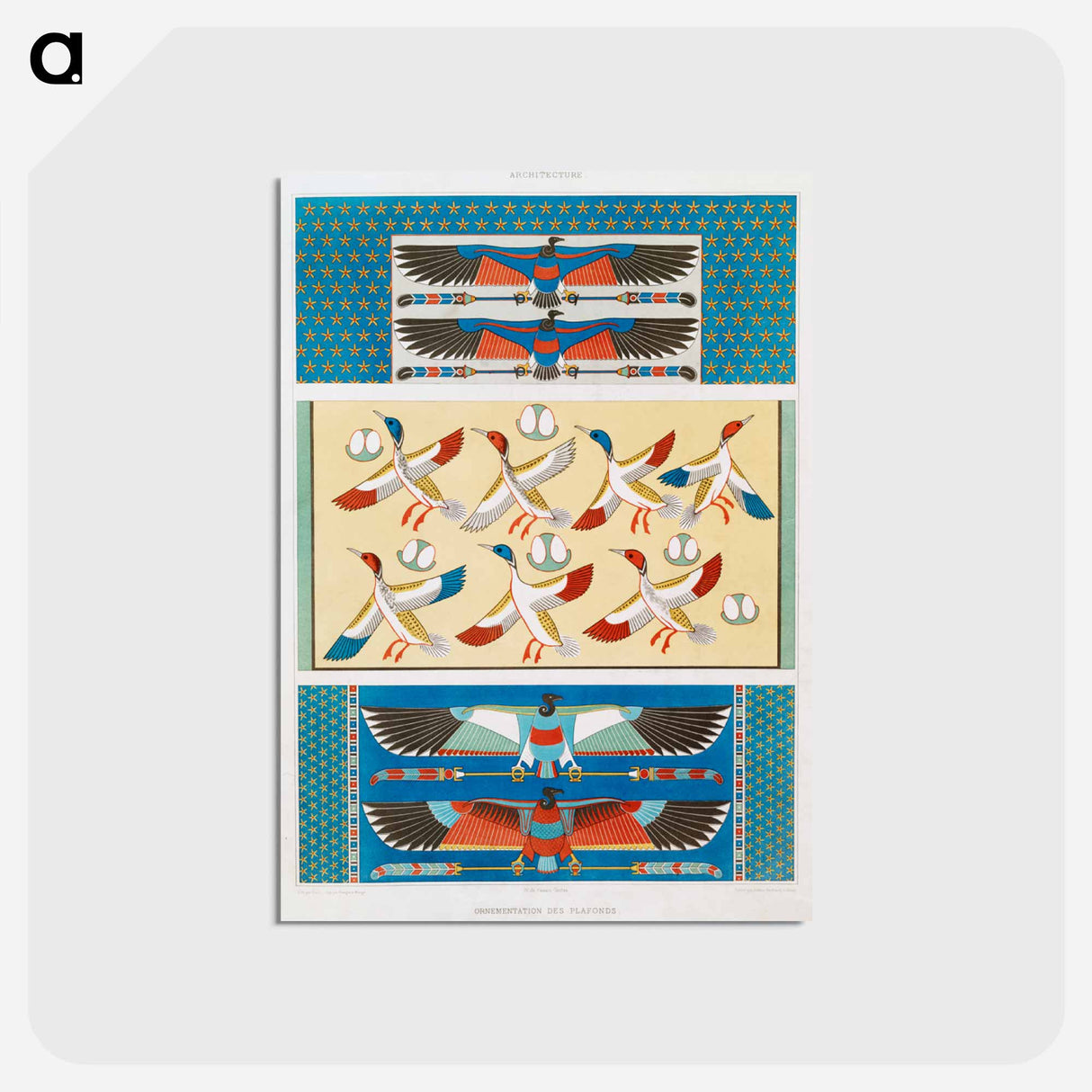 アートポストカード-Ceiling Ornamentation (Memphis & Thebes)
- エジプト美術史 Postcard.