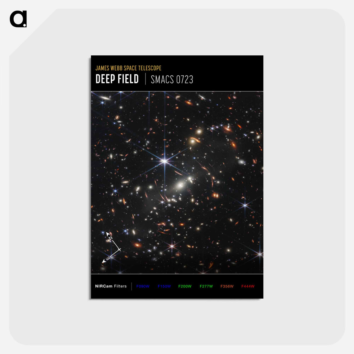 アートポストカード-Webb's First Deep Field
- ジェームズ ウェッブ宇宙望遠鏡 Postcard.