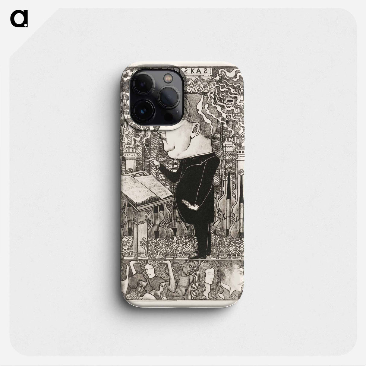 Conductor with violins and smoking chimneys behind - ヤン・トゥーロップ Phone Case.