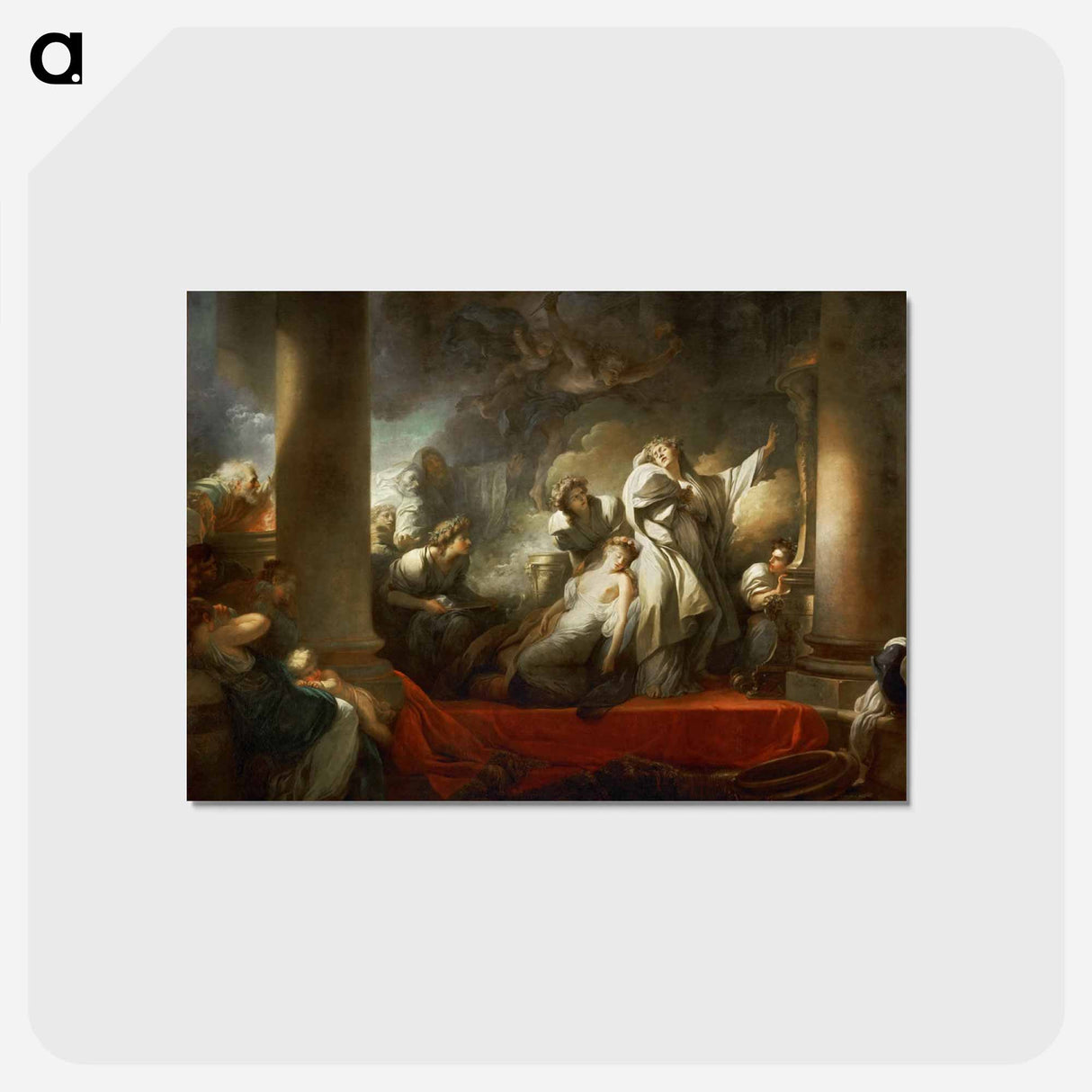 Coresus at Callirhoe - ジャン オノレ フラゴナール Postcard.