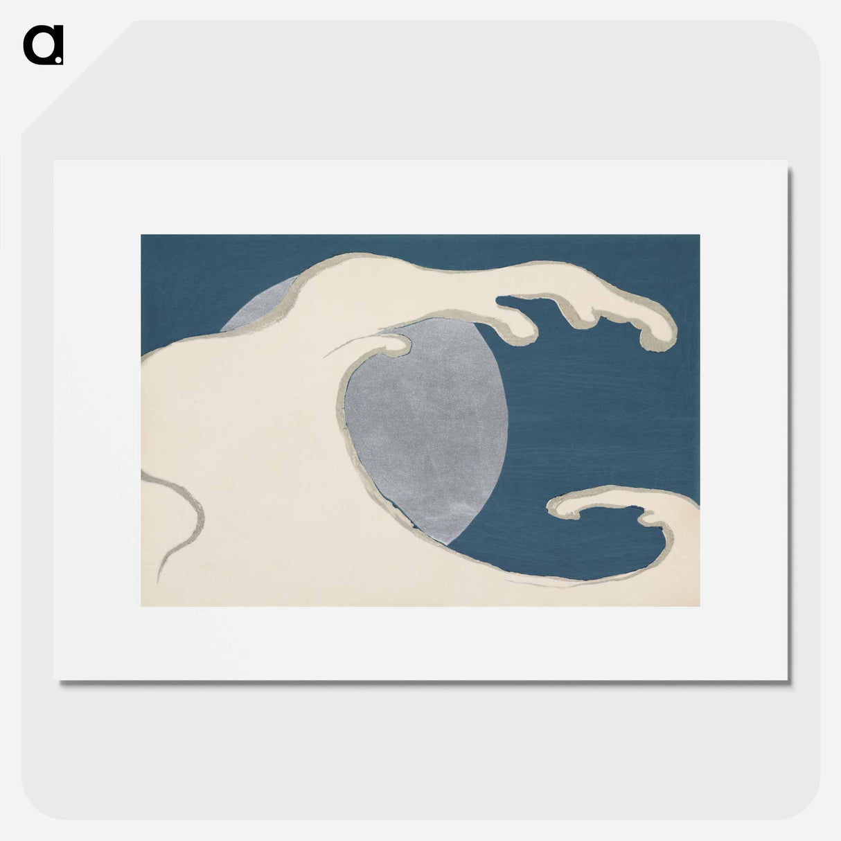 Waves and sun from Momoyogusa–Flowers of a Hundred Generations - Kamisaka Setsuka Poster.