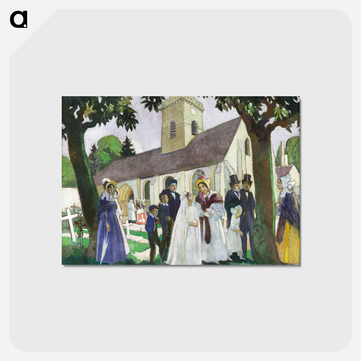 アートポストカード-Lopoldine Fourqueux's First Communion - モーリス ドニ Postcard.