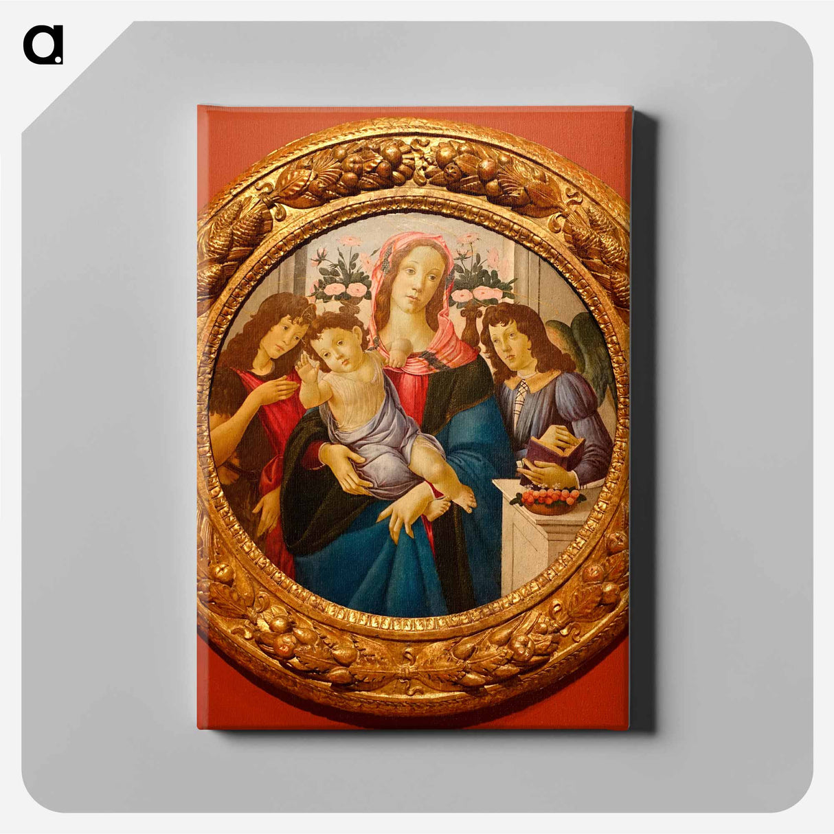 Madonna and Child with Saint John the Baptist and Angel - Sandro Botticelli Canvas.