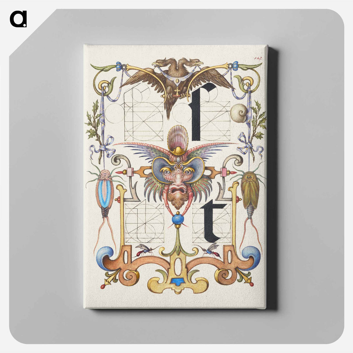 アートパネル-Guide for Constructing the Letters s and t from Mira Calligraphiae Monumenta or The Model Book of Calligraphy
- 書道のお手本 Canvas.