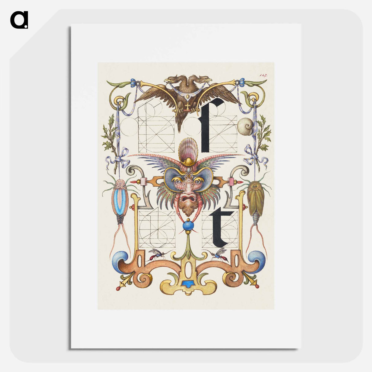 アートポスター-Guide for Constructing the Letters s and t from Mira Calligraphiae Monumenta or The Model Book of Calligraphy
- 書道のお手本 Poster.