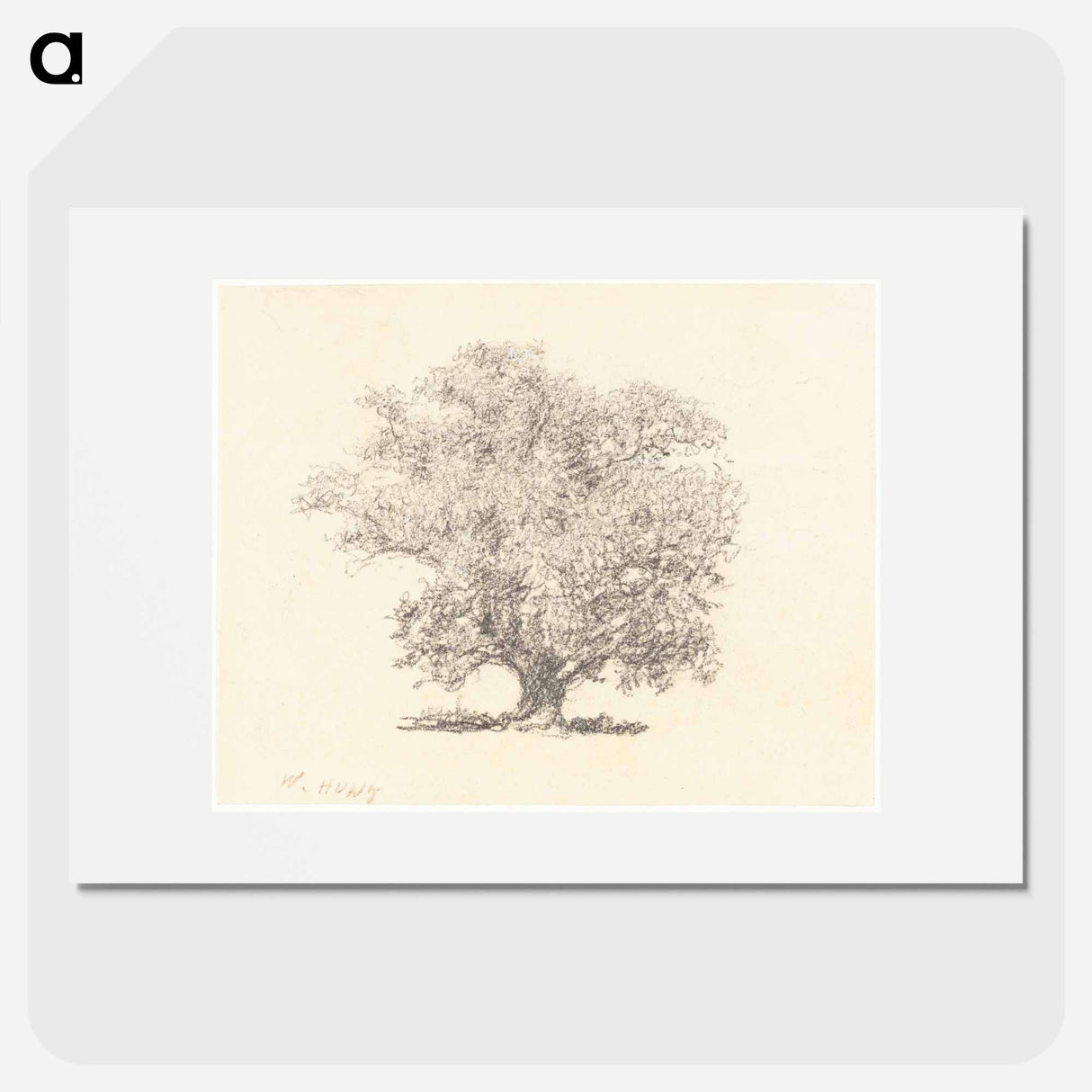 A Tree in Full-Leaf - ウィリアム ヘンリー ハント Poster.