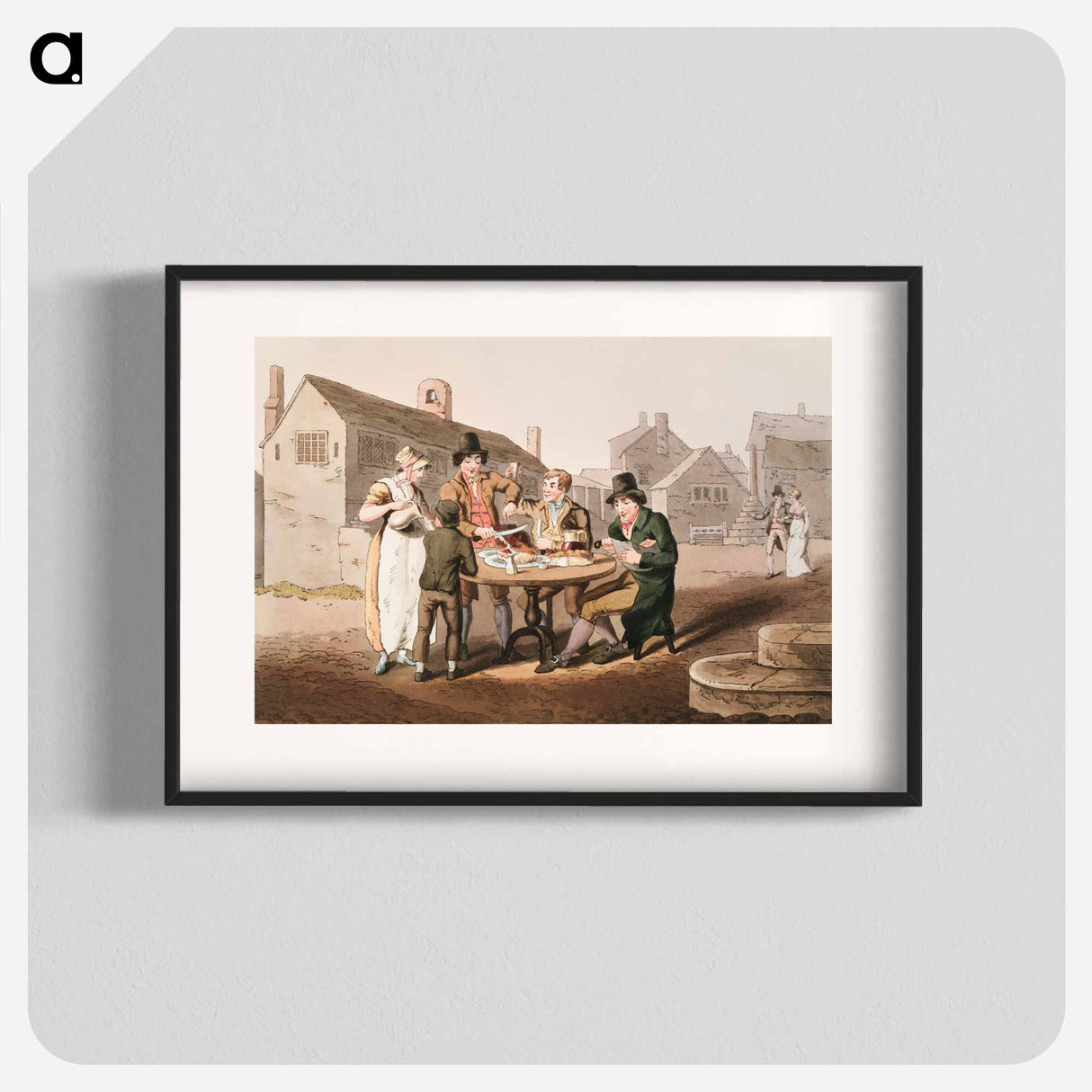 Illustration of midsummer eve from The Costume of Yorkshire - 19世紀のヨークシャー Poster.