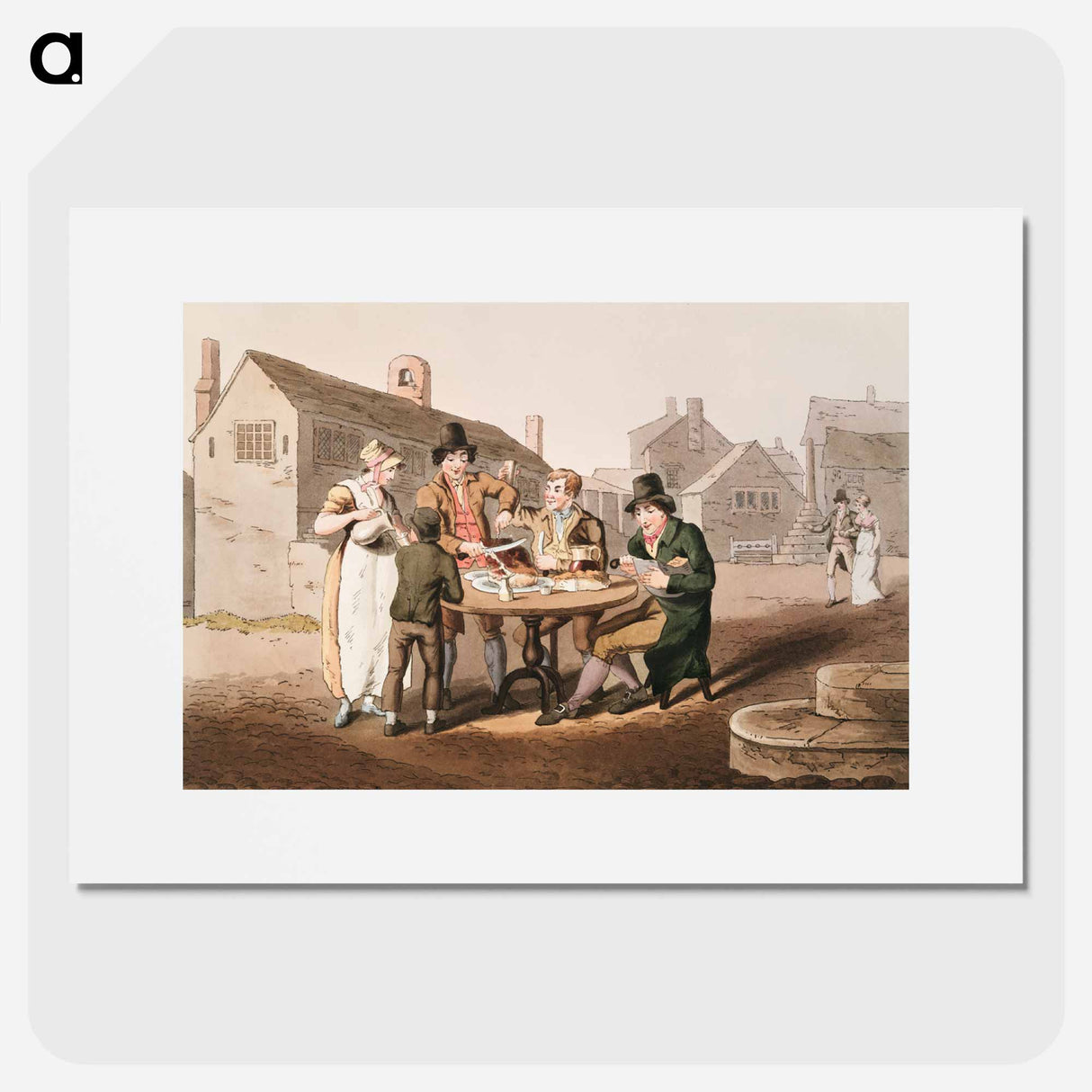 Illustration of midsummer eve from The Costume of Yorkshire - 19世紀のヨークシャー Poster.