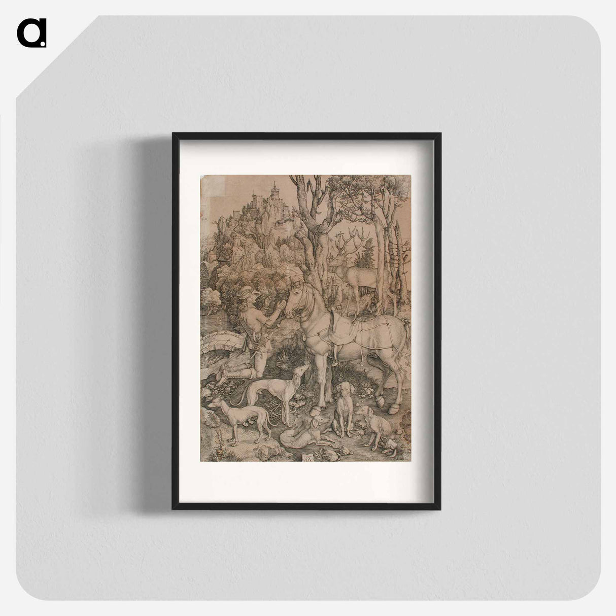 Saint Eustace - アルブレヒト デューラー Poster.