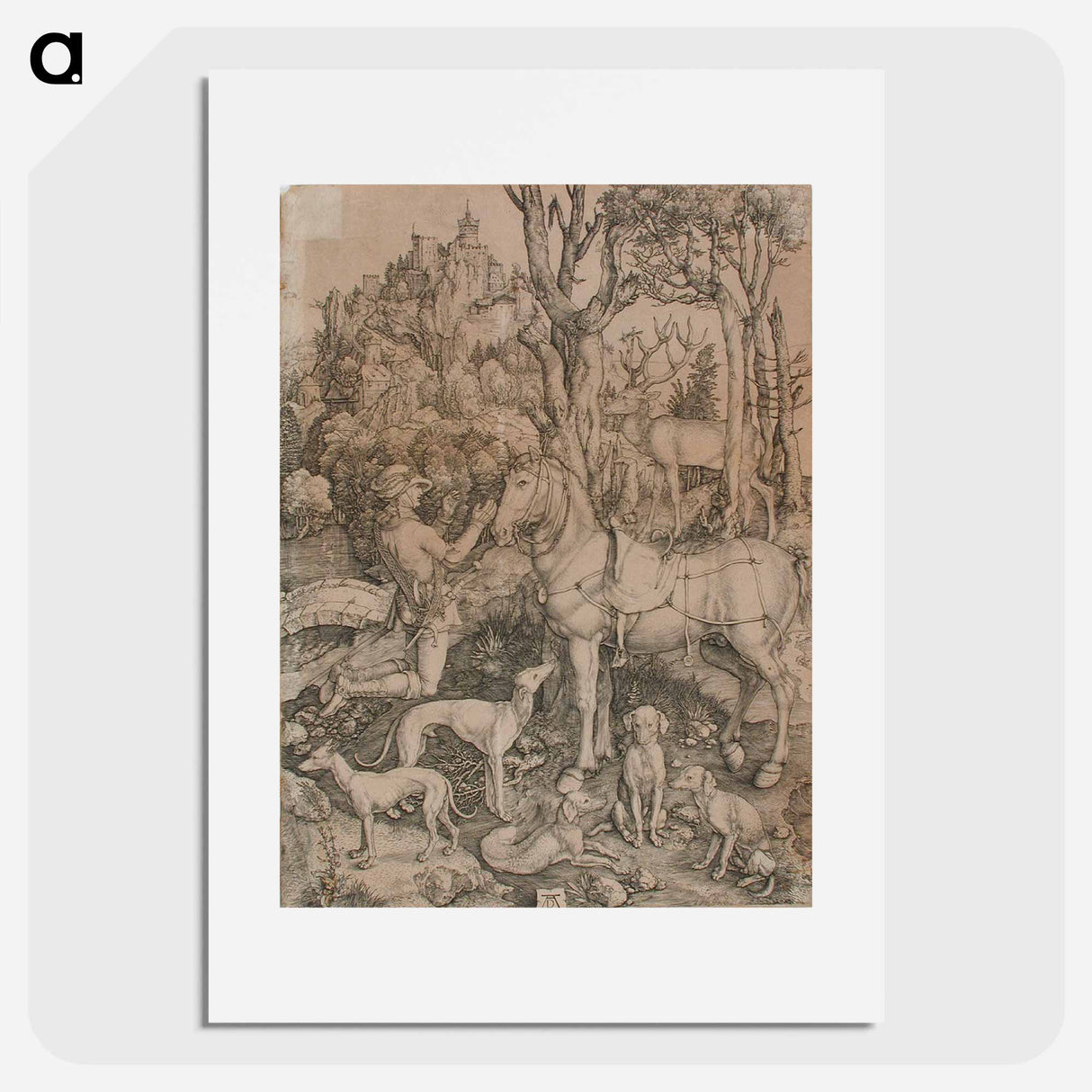 Saint Eustace - アルブレヒト デューラー Poster.