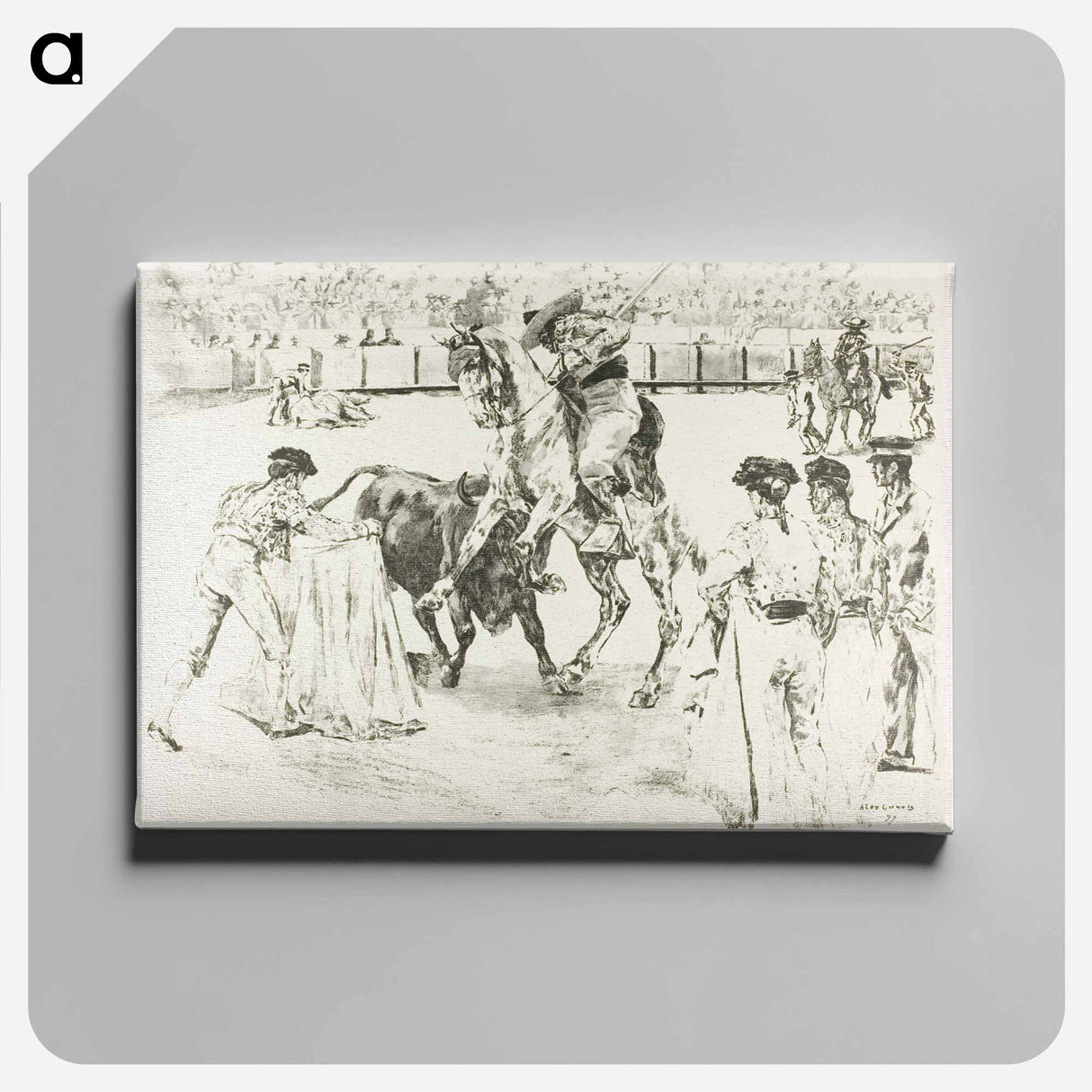 Bull-Fight - アレクサンドル ルノア Canvas.