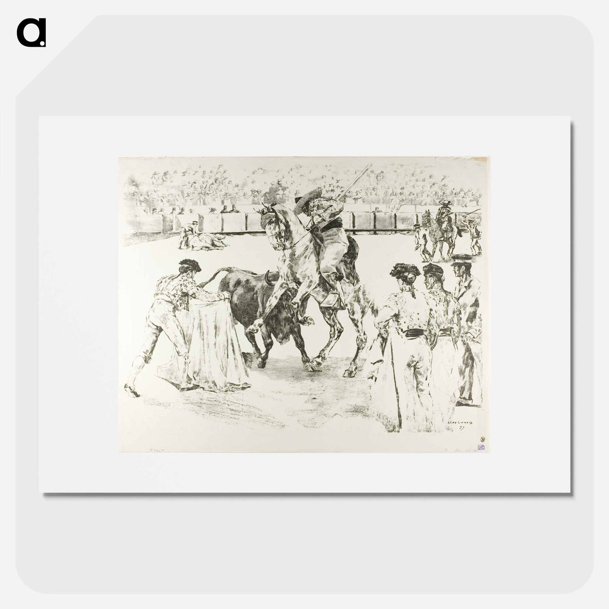 Bull-Fight - アレクサンドル ルノア Poster.