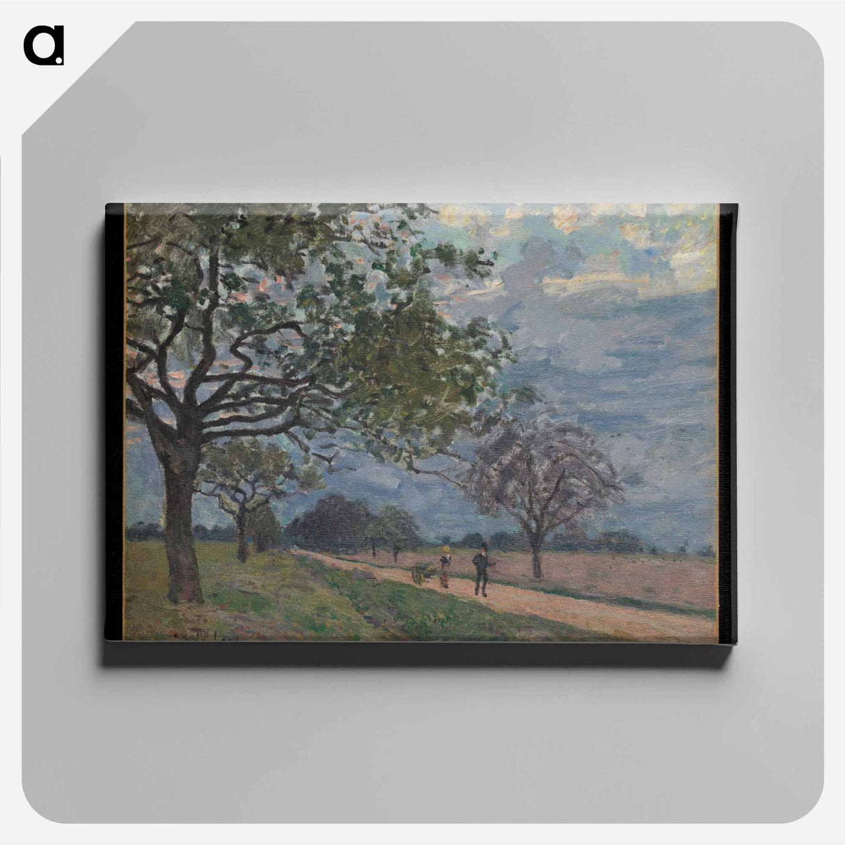 The Road from Versailles to Louveciennes - アルフレッド シスレー Canvas.