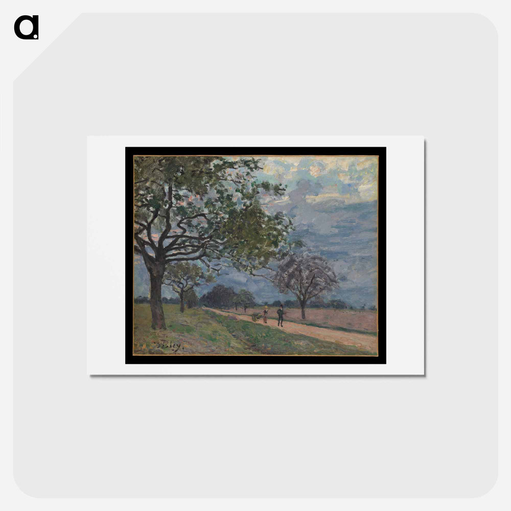 The Road from Versailles to Louveciennes - アルフレッド シスレー Postcard.