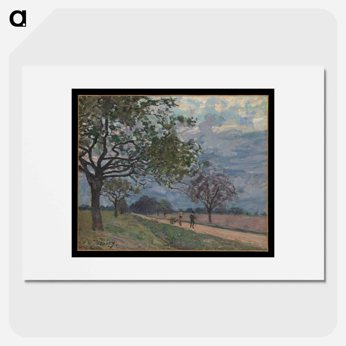 The Road from Versailles to Louveciennes - アルフレッド シスレー Poster.