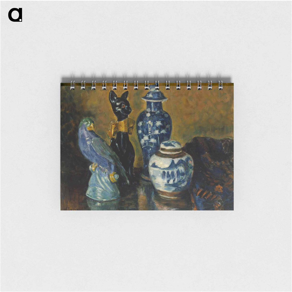 Still life with blue figurines - アルフレッド ウィリアム フィンチ Memo.