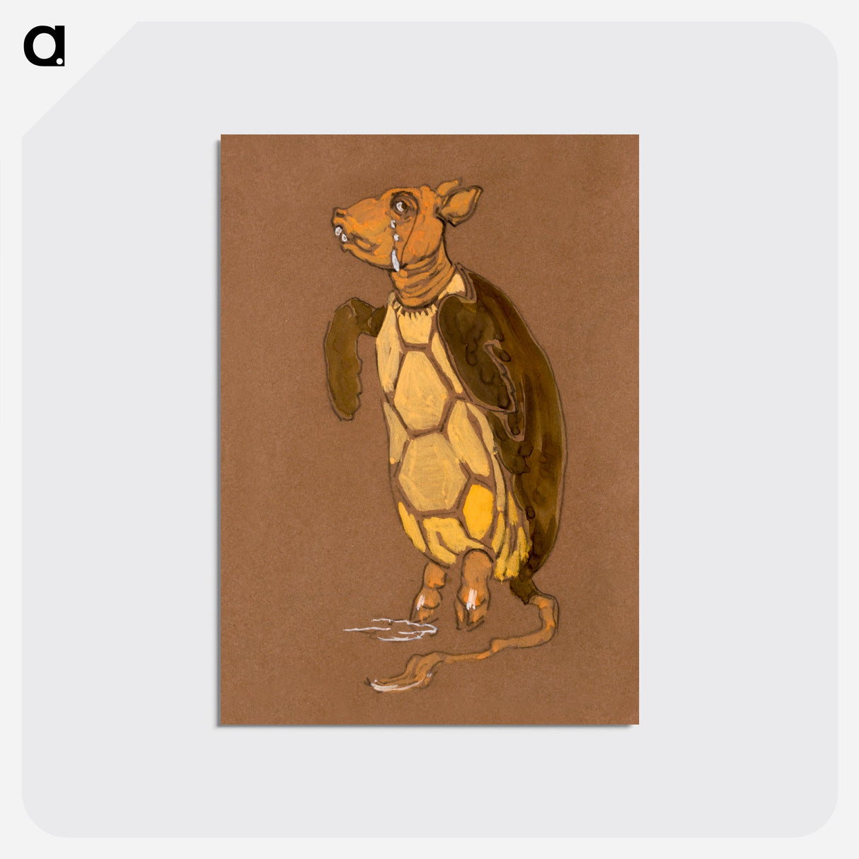 Mock Turtle Costume Design for Alice in Wonderland - 不思議の国のアリス Postcard.