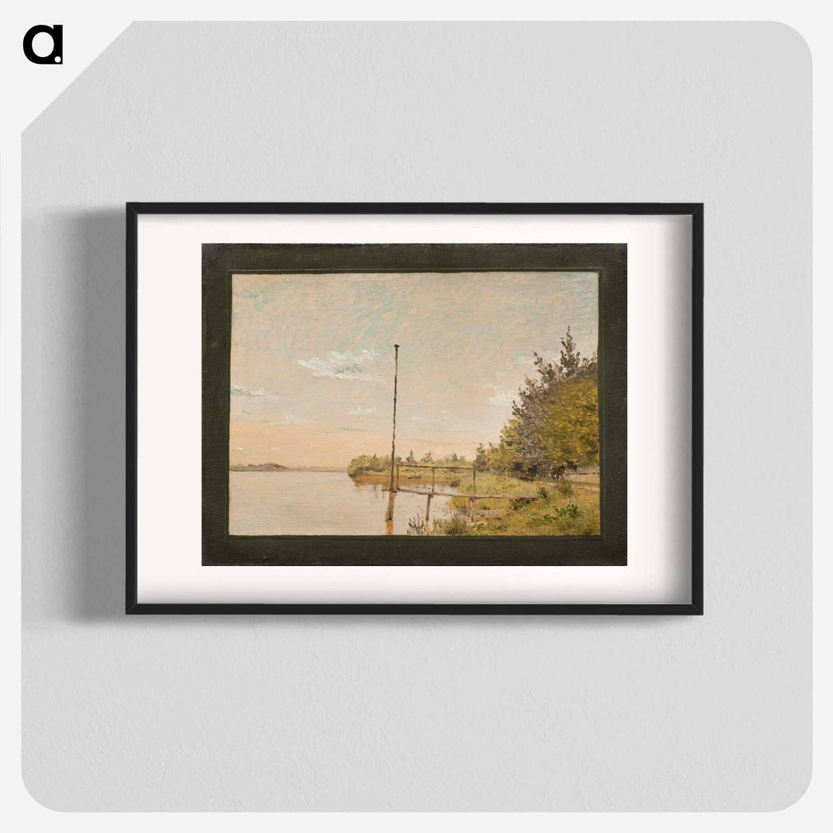 View from Dossering at Sortedamssøen towards Nørrebro - クリステン ケプケ Poster.