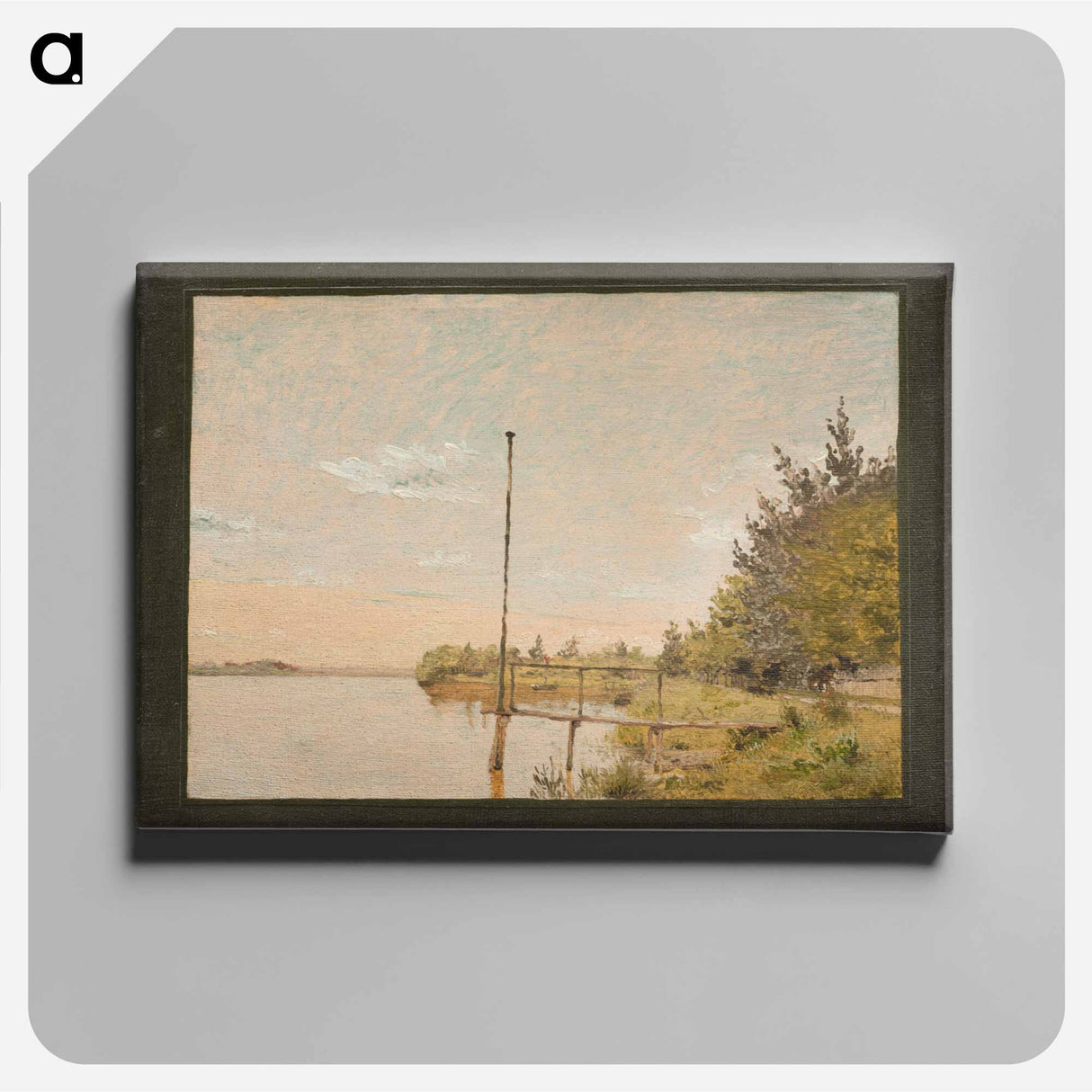 View from Dossering at Sortedamssøen towards Nørrebro - クリステン ケプケ Canvas.