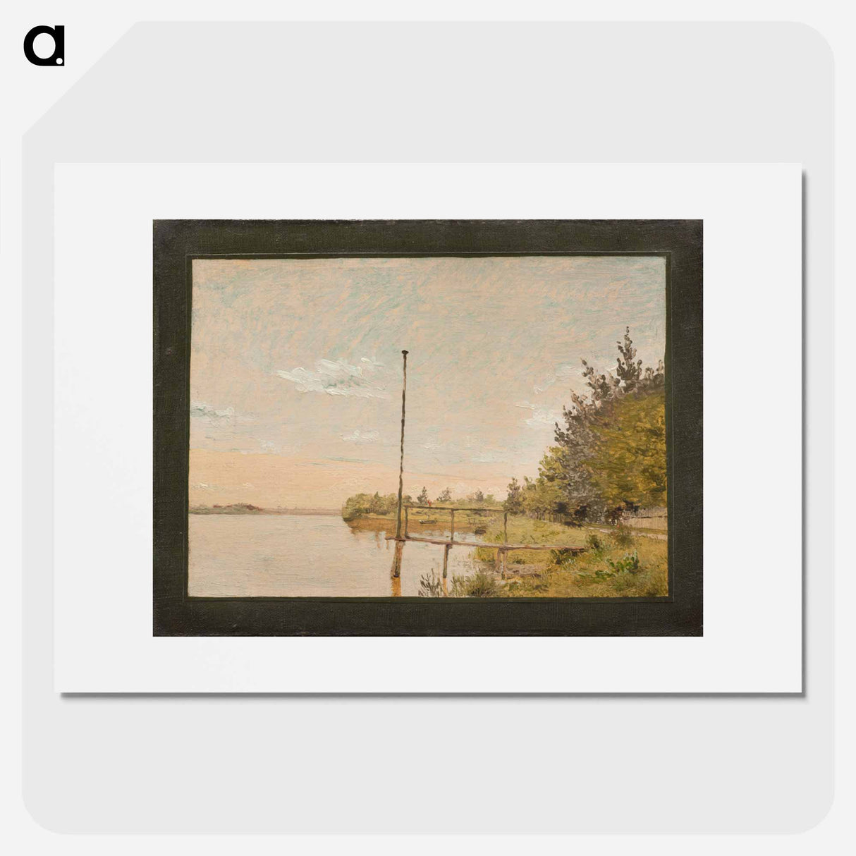 View from Dossering at Sortedamssøen towards Nørrebro - クリステン ケプケ Poster.