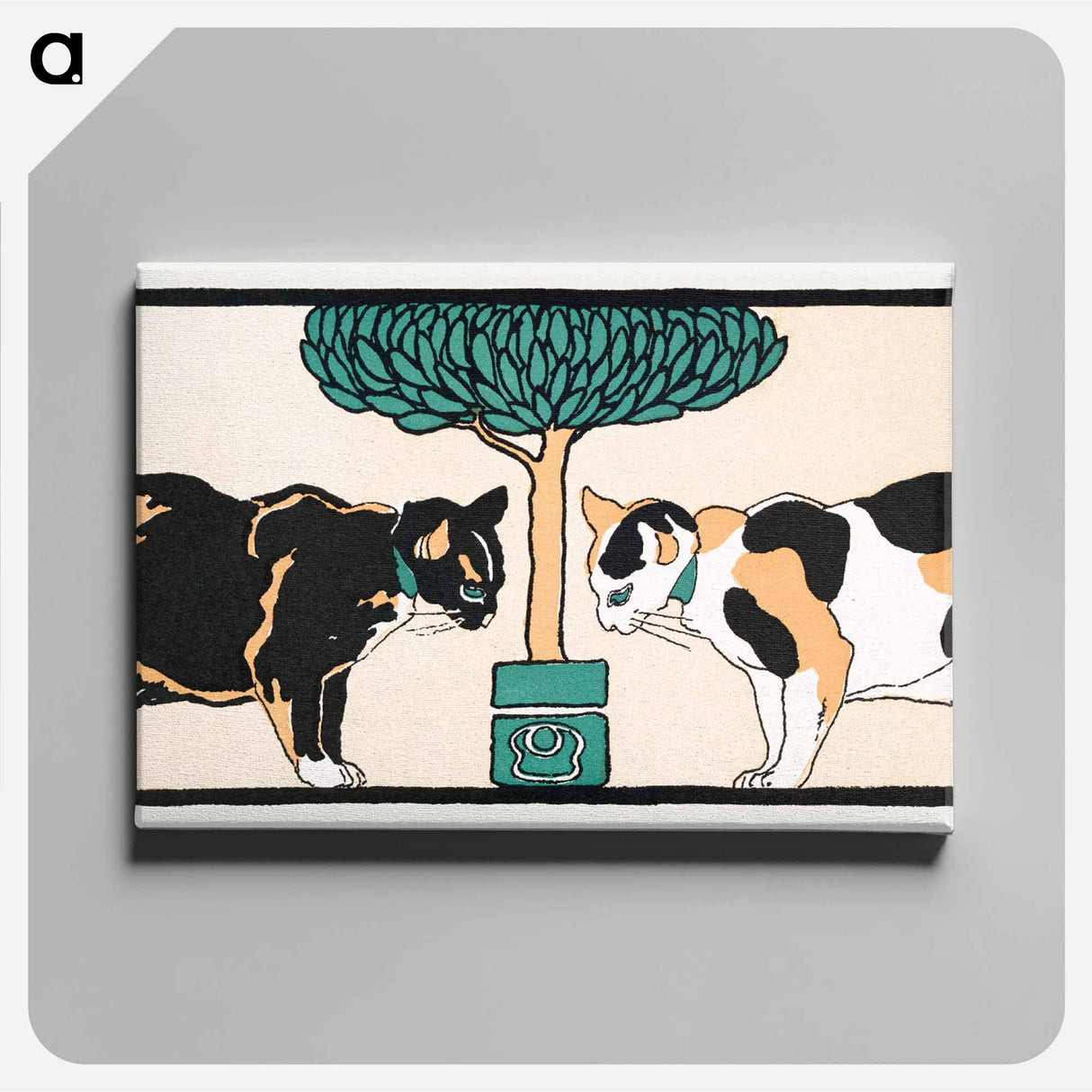 アートパネル-Cats under a tree - エドワード ペンフィールド Canvas.