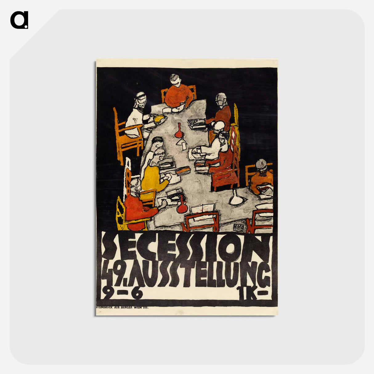 アートポストカード-49th Secession exhibition by Egon Schiele - エゴン シーレ Postcard.