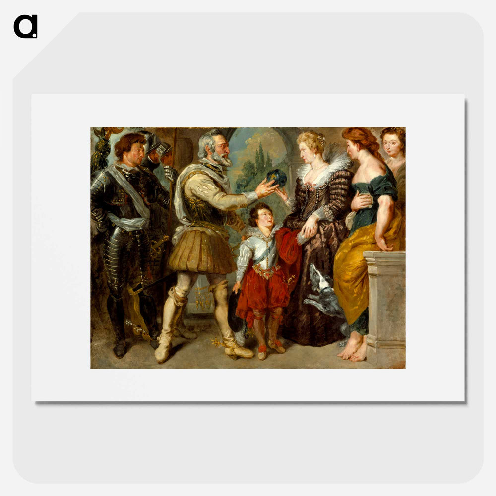 Henri IV Conferring the Regency upon Marie de' Medici - ウジェーヌ ドラクロワ Poster.