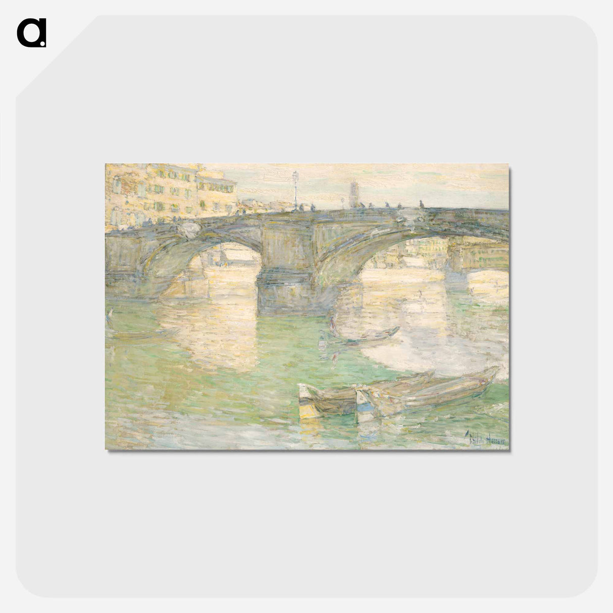 アートポストカード-Ponte Santa Trinità - フレデリック チャイルド ハッサム Postcard.