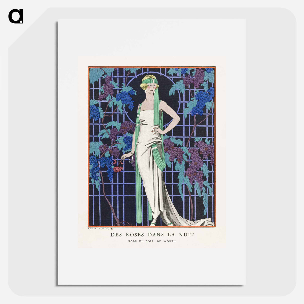 Des robes dans la nuit: Robe du soir, de Worth - ジョージ バービエ Poster.