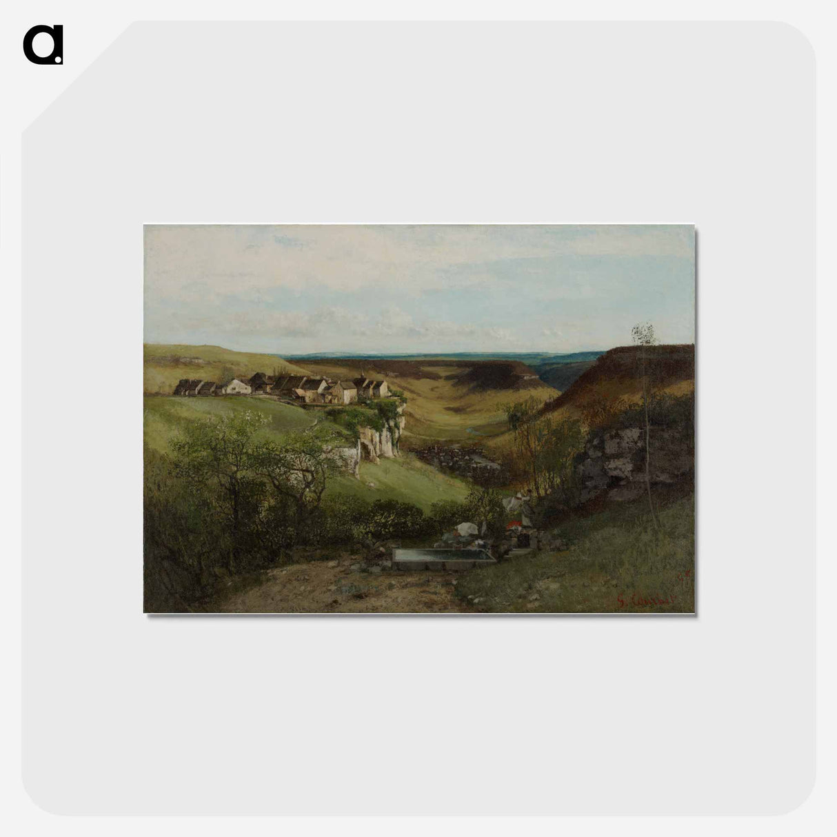 アートポストカード-イエロー - ギュスターヴ クールベ Postcard.