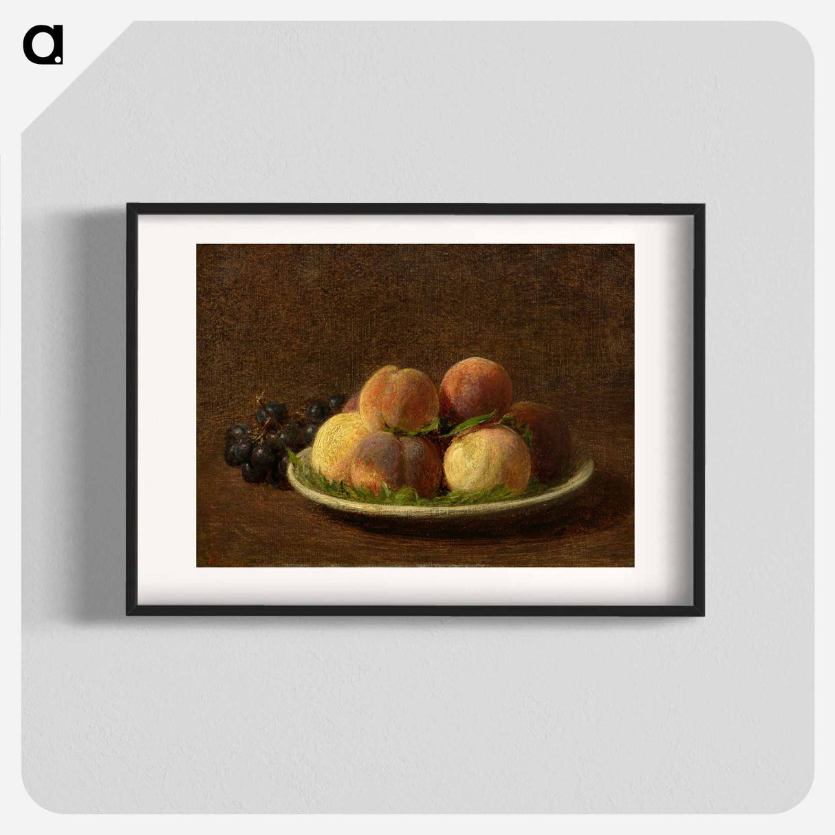 Peaches and Grapes - アンリ ファンタン ラトゥール Poster.