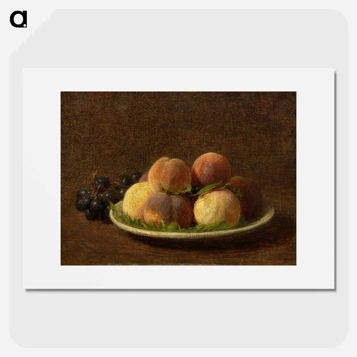 Peaches and Grapes - アンリ ファンタン ラトゥール Poster.