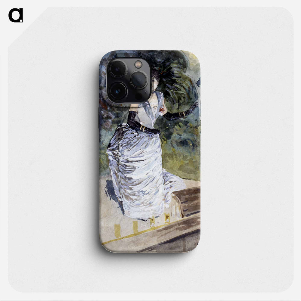 Yvette Guilbert Singing - アンリ ソム Phone Case.