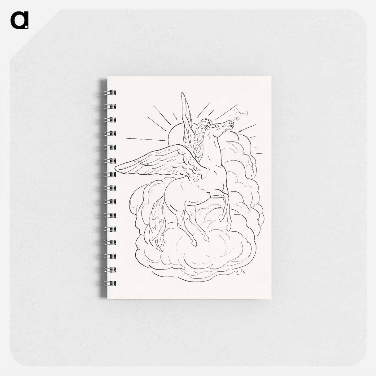 Pegasus flies in front of a cloud - レオ ヘステル Memo.
