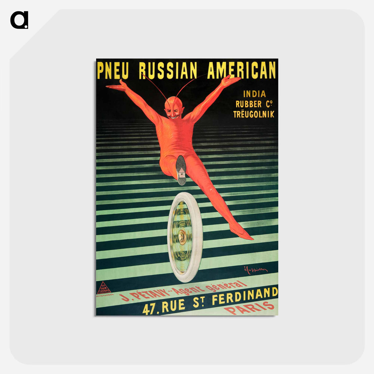 アートポストカード-Russian American Tire - レオネット カピエッロ Postcard.