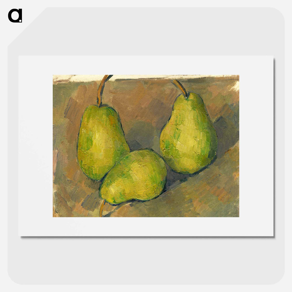 Three Pears - ポール セザンヌ Poster.