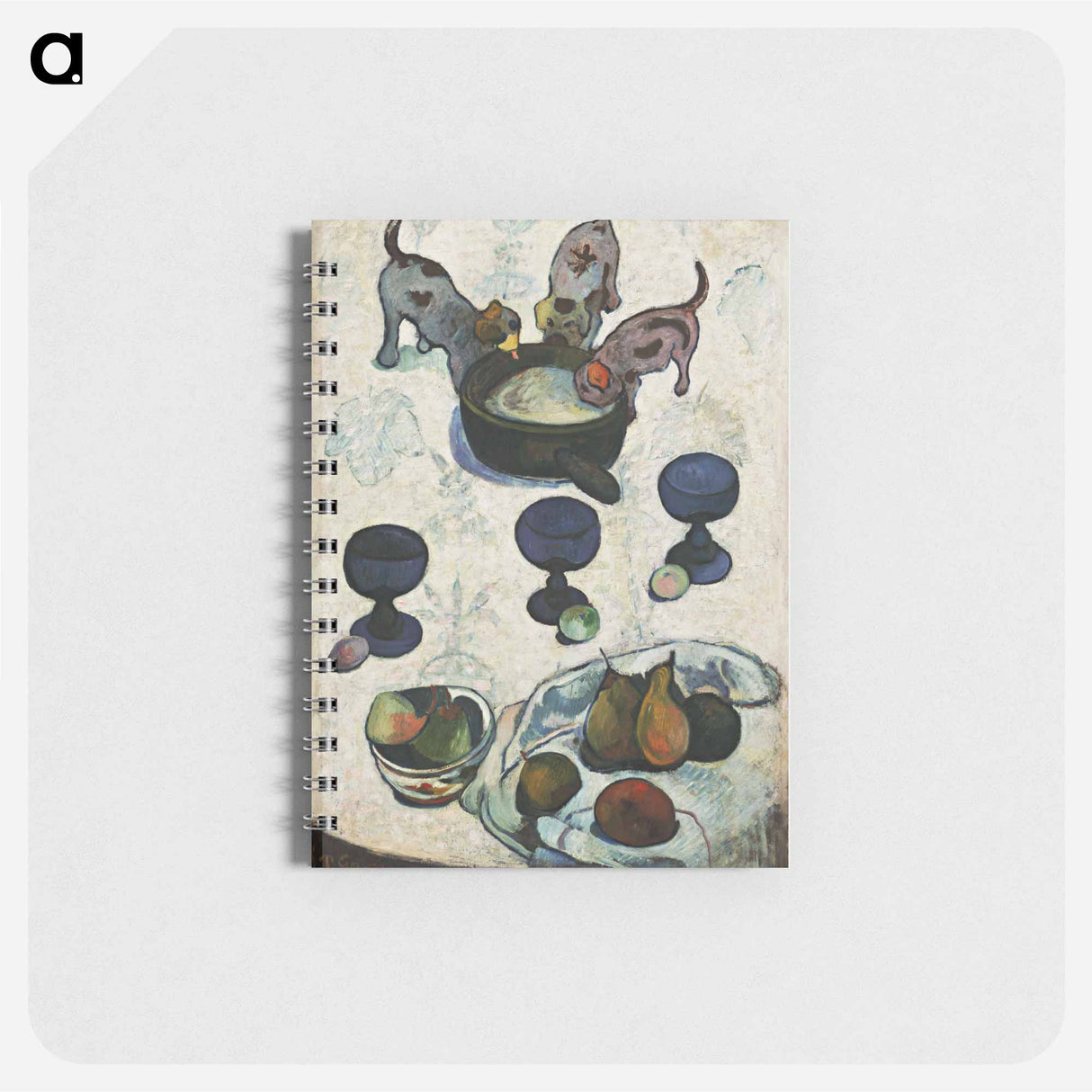 Still Life with Three Puppies - ポール ゴーギャン Memo.