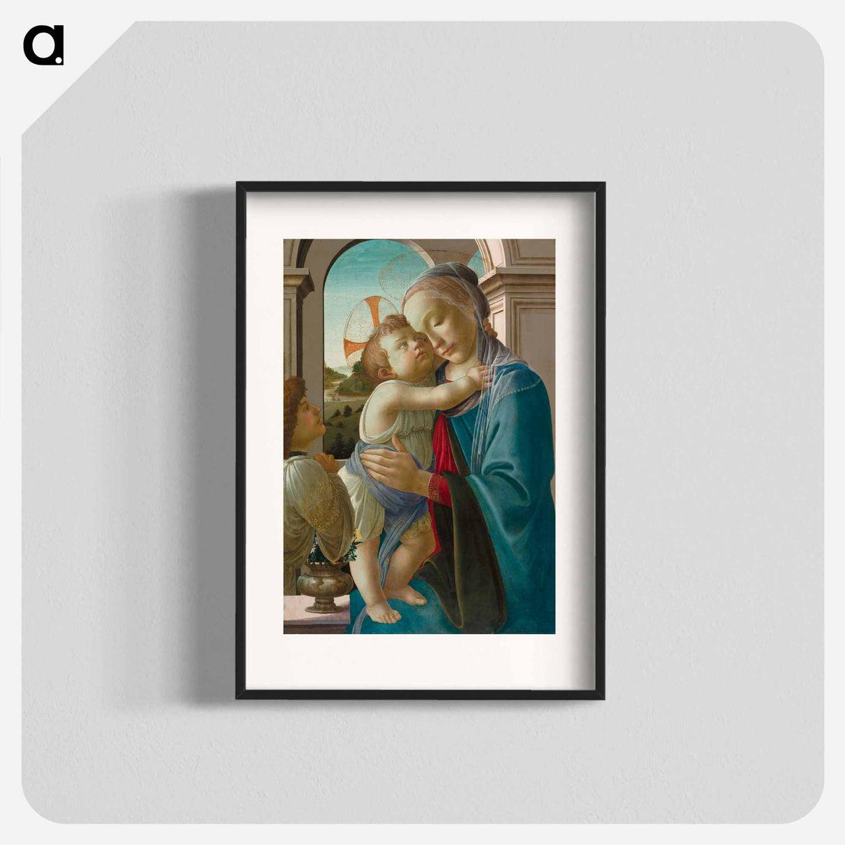 Virgin and Child with an Angel - Sandro Botticelli Poster.