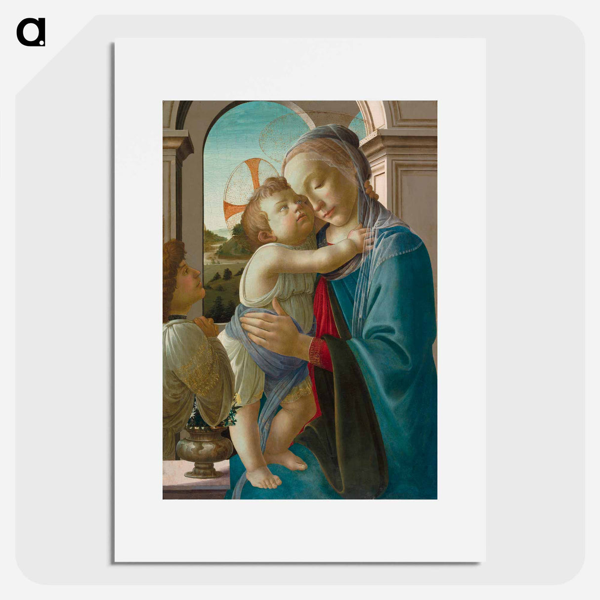 Virgin and Child with an Angel - Sandro Botticelli Poster.