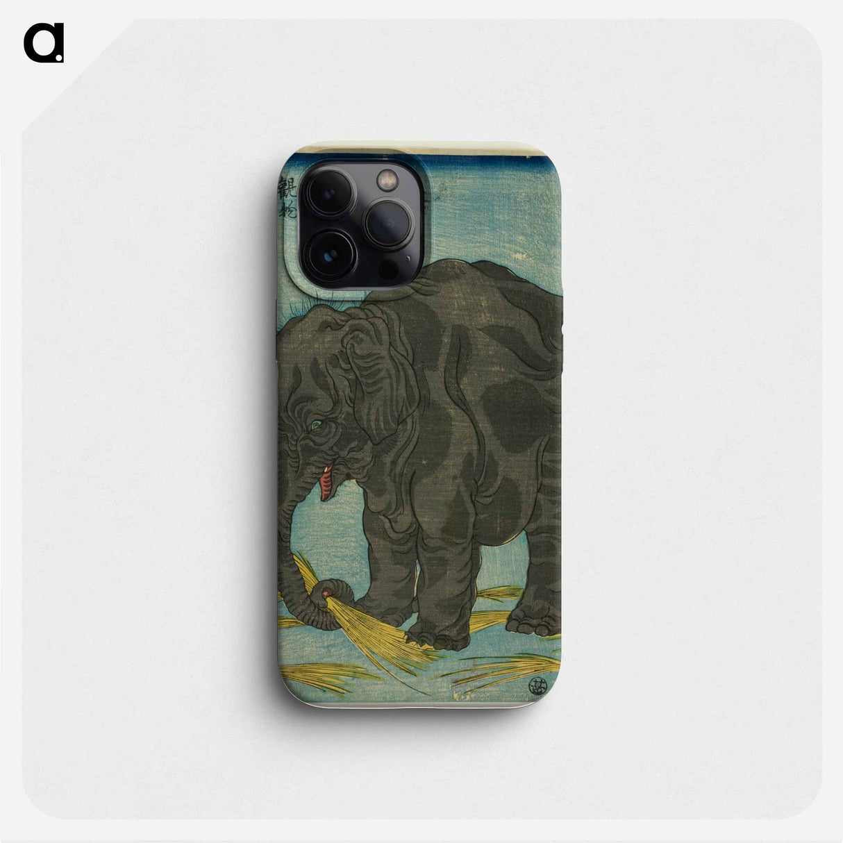 Large Elephant from India - 歌川よしかず Phone Case.