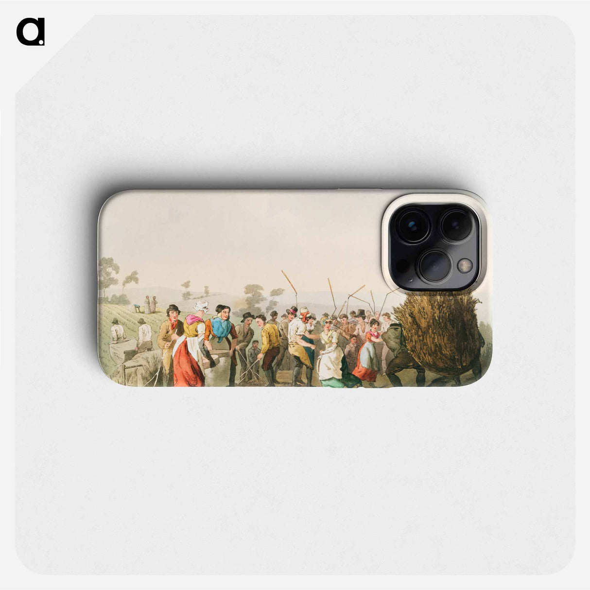 Illustration of rape threshing - 19世紀のヨークシャー Phone Case.