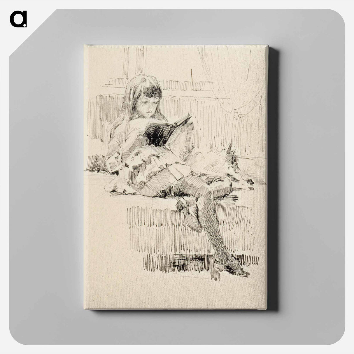 Study for the painting Dear Friends (Berta and Capi) - アルバート エーデルフェルト Canvas.