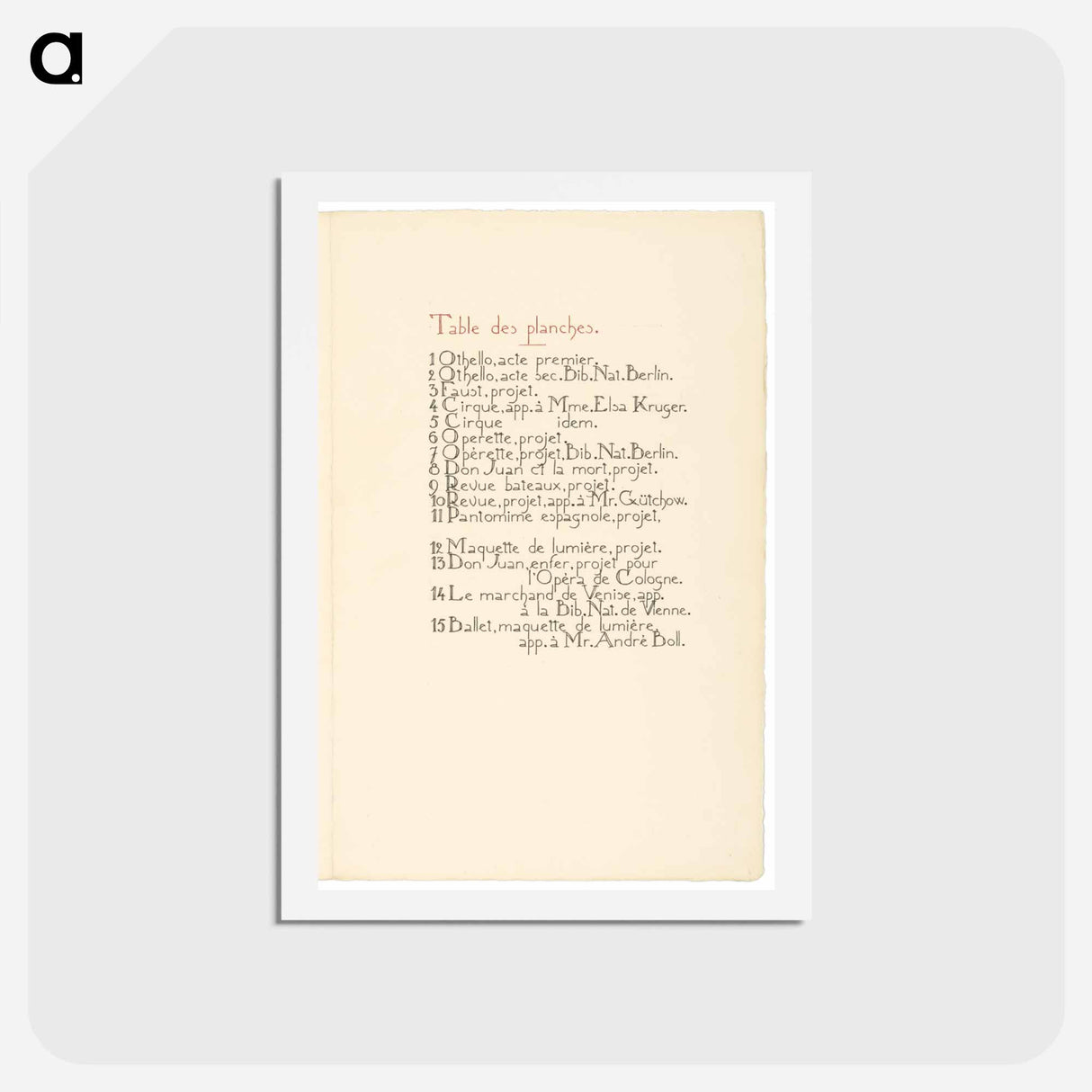 Maquettes de théatre - アレクサンドラ エクスター Postcard.