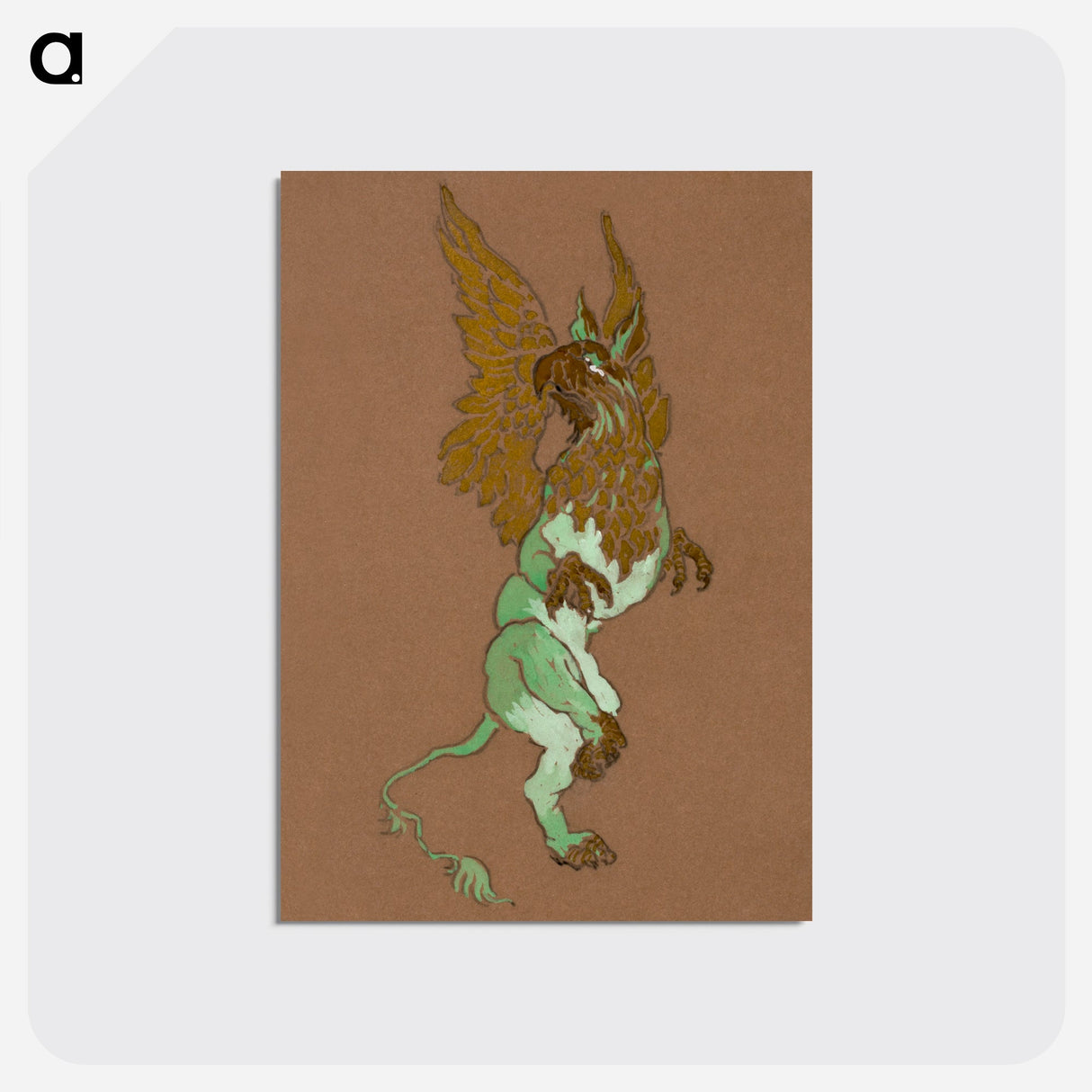 The Gryphon - 不思議の国のアリス Postcard.