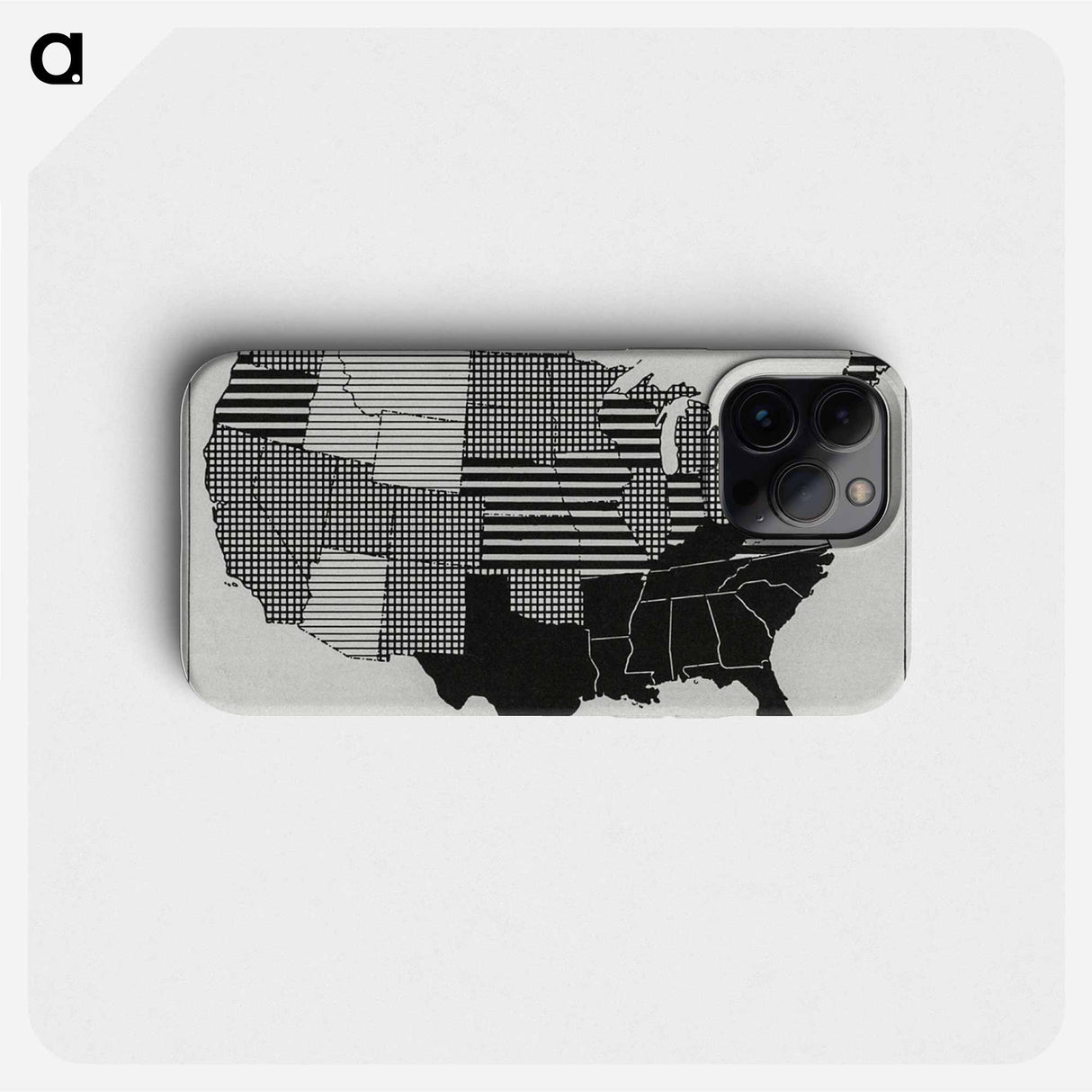 Map showing admission rates for measles by state, per 1000 per annum of white enlisted men in the United States - アンティーク地図 Phone Case.