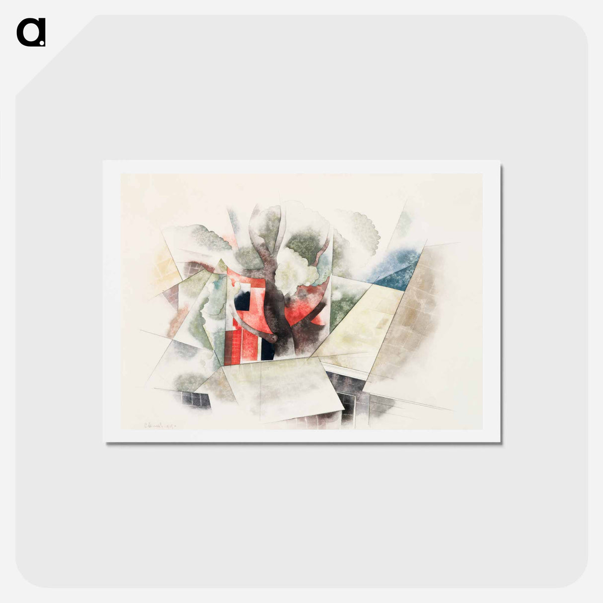 Rooftops and Fantasy - チャールズ デムス Postcard.