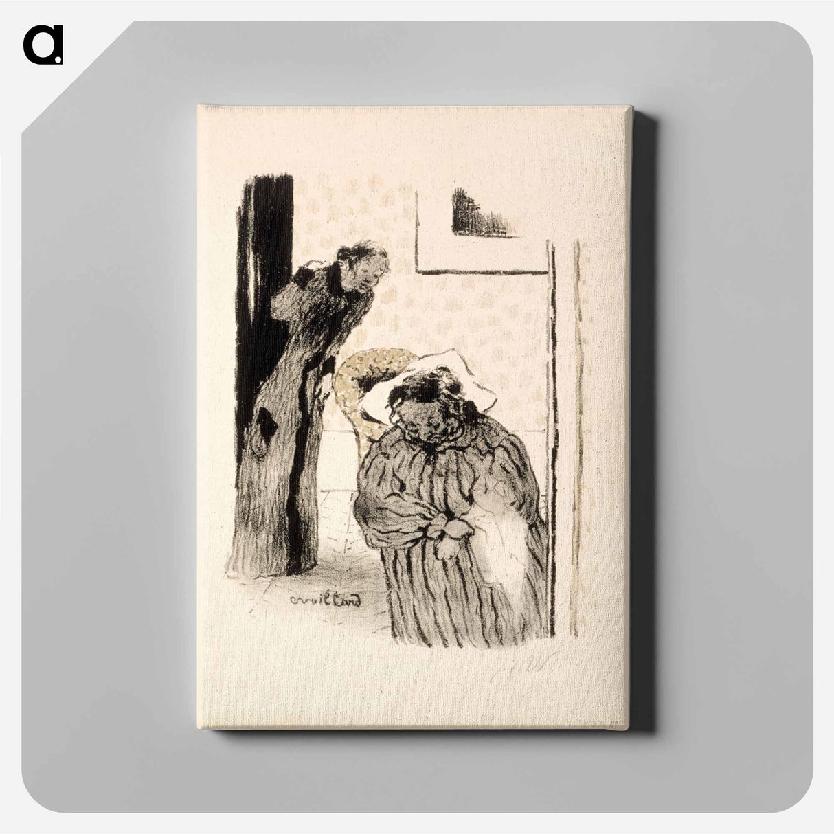 The grandmother - エドゥアール ヴュイヤール Canvas.