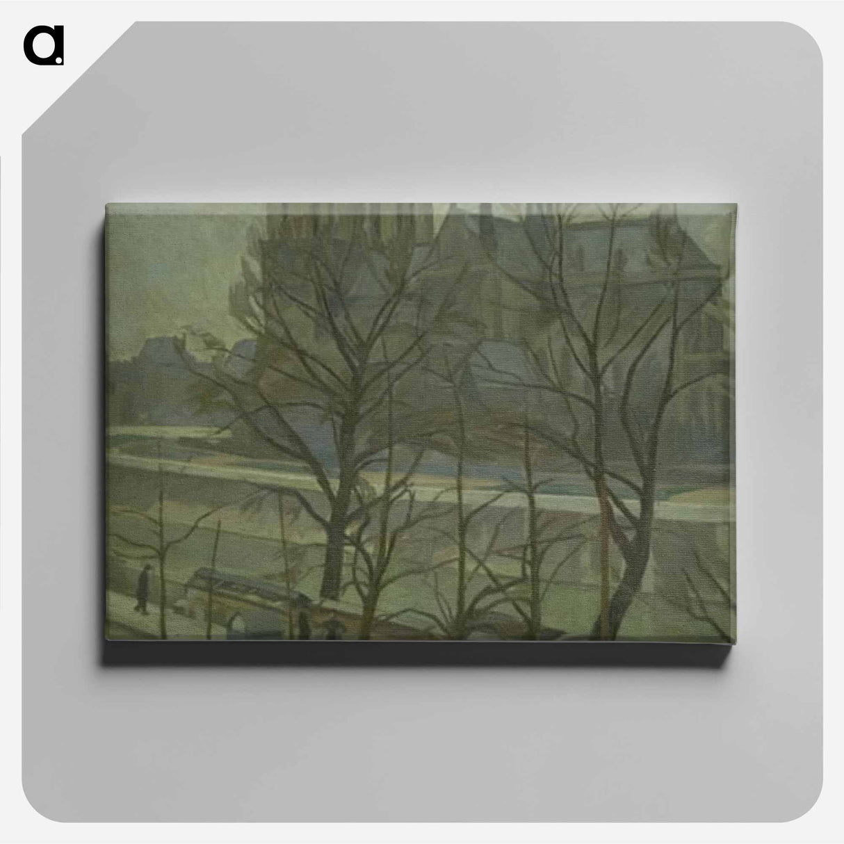 From Quai de la Tournelle, Paris - エドヴァルド ウェイ Canvas.