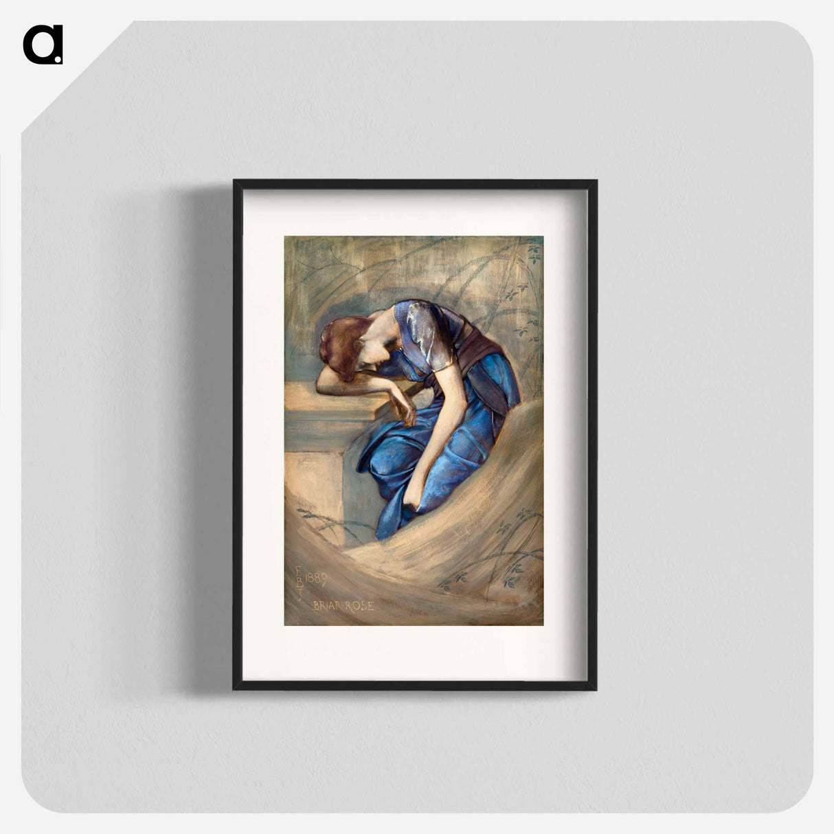 The Briar Rose Series - Study for 'The Garden Court' - エドワード バーン ジョーンズ Poster.