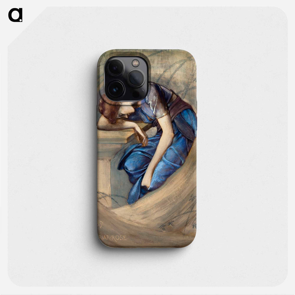 The Briar Rose Series - Study for 'The Garden Court' - エドワード バーン ジョーンズ Phone Case.
